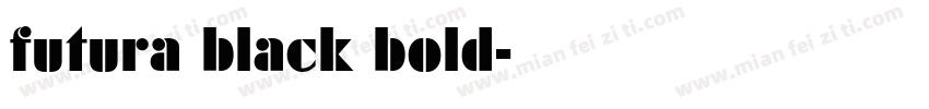 futura black bold字体转换